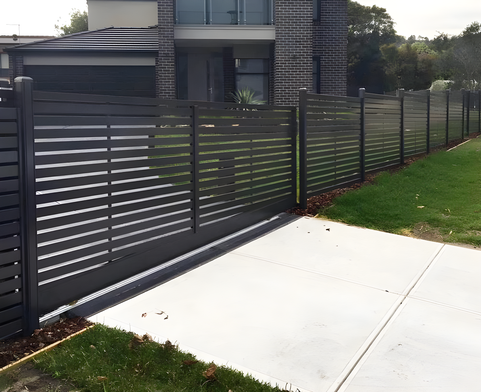 Modern Fencing Slate Gate