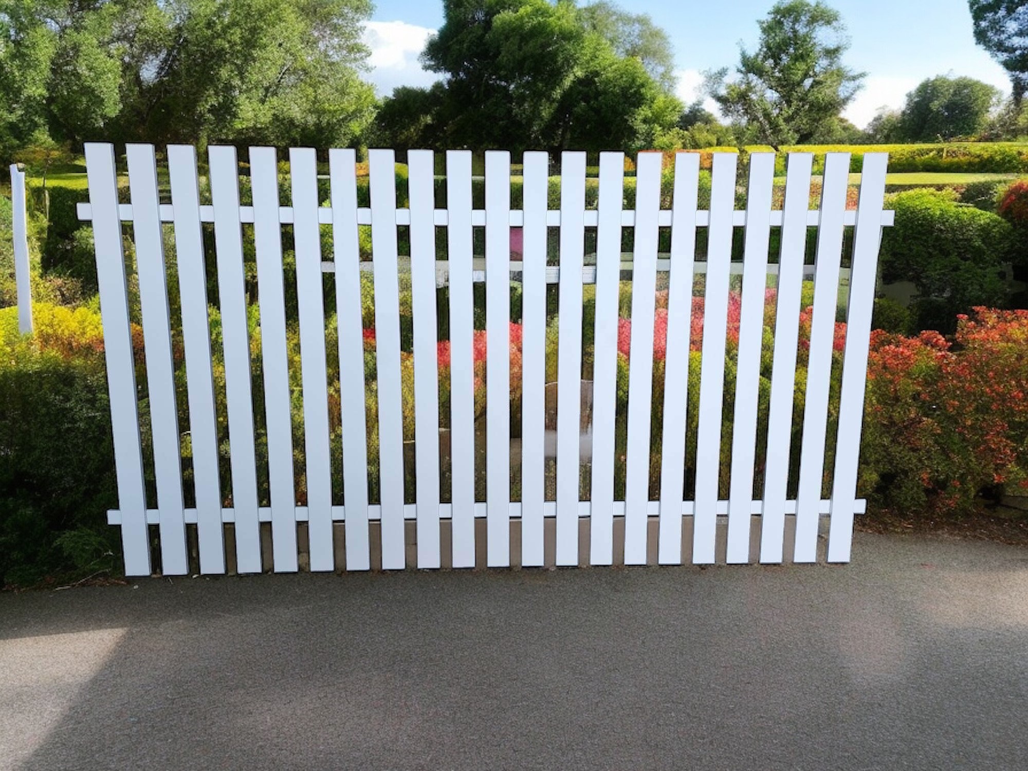 Modern Fencing Picket Style White Fence